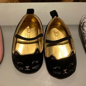 Baby girl shoes, black, 3-6 months